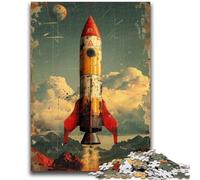 Rocket Launch 1000 Piece Jigsaw Puzzles for Adults Gifts, Challenging Game And Family Play with Matching Poster And Trivia Sheet 26x38cm