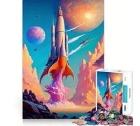 Rocket Launch 1000 Pieces Jigsaw Puzzles for Adults Improve Memory Peaceful Fun Sharp Edge (50x75cm)