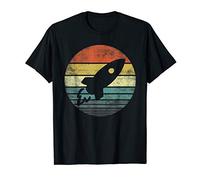 Rocket Launch Astronomy Gifts Funny Retro Rocket Space Ship T-Shirt
