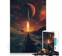 Rocket Launch in Space Jigsaw Puzzle 1000 Piece for Teenagers Reason Skill Toy Relaxing Fun Exact Cut (50x75cm)