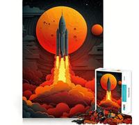 Rocket Launch Into Space 1000 Piece Jigsaw Puzzles for Adults Jigsaw Recall Boost Mental Relax Smooth Cut Birthday Gift (38x52cm)