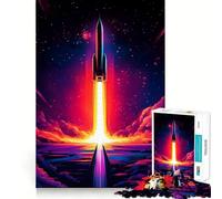 Rocket Launch Into Space Jigsaw Puzzle 1000 Piece for Teenagers Reason Skill Toy Relaxing Fun Exact Cut (38x52cm)