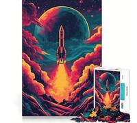 Rocket Launch Into Space Jigsaw Puzzles 1000 Pieces for Teenagers Logic Train Toy Leisure Fun Smooth Cut (38x52cm)