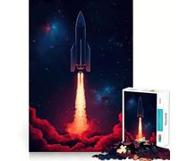 Rocket Launch Into Space Jigsaw Puzzles for Teenagers 1000 Piece Boost Memory Serene Time Premium Cut Birthday Gift (50x75cm)