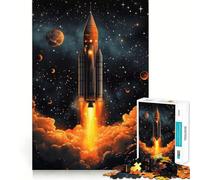 Rocket Launch Into Space Teenagers 1000 Piece Jigsaw Puzzle Logic Boost Toy Indoor Fun Premium Edge Memorable Gift (50x75cm)