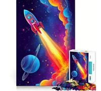 Rocket Launch Space Jigsaw Puzzle for Teenagers 1000 Pieces Mind Skill Toy Gentle Leisure Design Assembly Premium Gift (38x26cm)