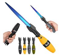 Rocket Lighter, Creative Rocket Fidget Lighter, Cool Windproof Rotation Torch Adjustable Blue Flame with Safety Lock, Refillable Butane Gas Lighters for BBQ Camping Kitchen(1PC Yellow)