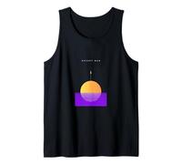 Rocket Man Retro Sunset Space Aesthetic Tank Top