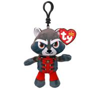 ty Rocket Racoon Marvel Disney Beanie Clipt Plush Toy for Kids - Teddy, Baby Toy, Collectible Stuffed Plushies