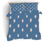 Rocket Pattern Duvet Cover Set, Star Space Bedding Set, Soft Breathable Microfiber King Quilt Cover 3 Piece with Zipper Closure, 1 Duvet Cover 230x220 & 2 Pillowcases S2a1