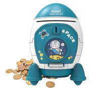 Rocket Piggys Bank Exquisite Stickers, Large Capacity Cabin, Cute Ornaments