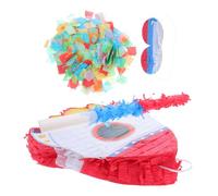 Rocket Pinata: Space Pinata with Blindfold and Bat Confetti Space Themed Party Supplies for Baby Showers School Events Holiday Celebrations