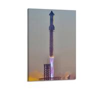 Rocket Poster SpaceX Starship Launch Decorative Painting Canvas Art Picture 12x18inch(30x45cm)