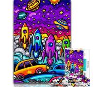 Rocket Puzzles for Adults Teens 1000pc Puzzle,Help The Brain Exercise Addictive Toys to Cultivate Patience A Work of Art (38x26cm)
