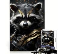 Rocket Raccoon Portrait Jigsaw Puzzles for Adults 1000 Pieces Brain Skill Relaxed Mind Exact Edge Art Collection Piece (38x52cm)