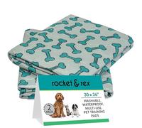 rocket & rex Washable Training and Travel Puppy Pee Pads. X-Large 30 x 36" 76 x 91cm. Reusable Waterproof Pet / Dog Training Mats. Leak-Proof and Absorbent, Odor Control. Dog Incontinence Pads.