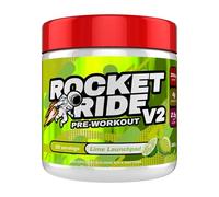 Rocket Ride Pre-Workout V2 360g - Extreme Energy & Focus - High Stim Caffeine - Smooth Mix & Incredible Flavours | 30 Servings (Lime Launchpad)