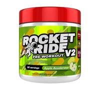 Rocket Ride Pre-Workout V2 360g - Extreme Energy & Focus - High Stim Caffeine - Smooth Mix & Incredible Flavours | 30 Servings (Apple Accerlerator)