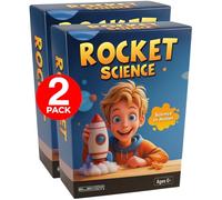 Rocket Science Educational Science Kit for Kids STEM Learning Activities Hands-On Space Exploration Experiment Set Fun for Children Colourful Home or Classroom Toy 2 Pack - Electoys