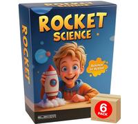 Rocket Science Educational Toy Science Kit for Kids Interactive STEM Learning Build and Launch Rockets Hands-On Experiments Bright Colours Gift for Children 6 Pack - Electoys