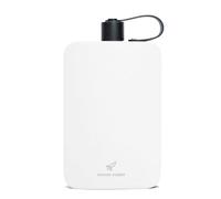 Rocket Scienz Flat Water Bottle | Stainless Steel 17oz Flask | Minimalistic Design for Easy Portability | BPA-Free, Leak-Proof | Perfect for Travel, Gym, and Everyday Use (White)