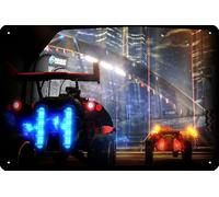 Rocket Soccer League Octane Poster 8 x 12 Inch Funny Metal Tin Sign Game Room Man Cave Wall Decor