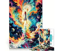 Rocket Space 1000 Piece Jigsaws for Teenagers Puzzle Improve Recall Casual Relax Exact Edge Stylish Gift (38x52cm)