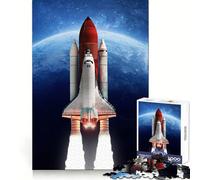 Rocket Space Collage Jigsaw Puzzles for Teenagers 1000 Piece Mind Challenge Toy Relaxing Fun Precise Cut Festive Gift (38x52cm)