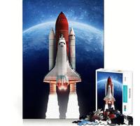 Rocket Space Collage Jigsaw Puzzles for Teenagers 1000 Piece Mind Challenge Toy Relaxing Fun Precise Cut Festive Gift (38x52cm)