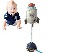 Rocket Sprinkler - 360 Rotary Amazing Rotary Design, Cartoon Sprinkler Rocket Ship | Rockets Sprinklers for Kids Boys Girls, Water Pressure Control FlightAltitude, Summer Spray Toy