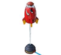 Rocket Sprinkler Toy | 360° Rotating Cartoon Space Rocket Sprinkler | Summer Spray Toy For Kids Boys Girls, Water-Powered Altitude Control, Outdoor Garden Water Play Game