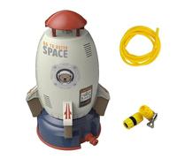 Rocket Sprinkler Toy | 360° Rotating Cartoon Space Rocket Sprinkler | Summer Spray Toy For Kids Boys Girls, Water-Powered Altitude Control, Outdoor Garden Water Play Game