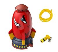 Rocket Sprinkler Toy For Kids, Outdoor Garden Space Rocket Sprinkler, With 3-meter Water Pipe, Suitable For Children Or Pets To Play On Outdoor Lawns, Patios, Gardens During The Summer.