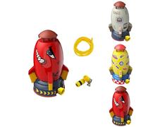 Rocket Sprinkler Toy - Space Rocket Sprinkler with 360 Degree Rotation, Water Pressure Lift Sprinklers Toys, for Kids Boys Girls, Water Pressure Control Altitude, Summer Spray Toy