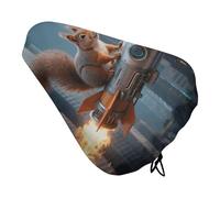 Rocket Squirrel Bike Seat Cushion Waterproof Bicycle Seat Cover with Drawstring Comfort Dustproof Rain Proof Protection Bike Seat for Outdoor Most Bicycles Mountain Road Bikes