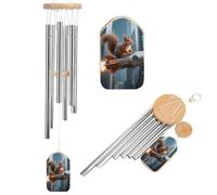Rocket Squirrel Wind Chimes for Outside Memorial Tuned Outdoor Windchimes Large Garden Decor Wind Chime with Melodious Sound for Mom Dad Grandma Home Garden Patio Decor