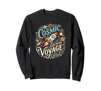 Rocket to the Moon Outer Space Exploration Planets Stars Sweatshirt