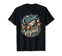 Rocket to the Moon Outer Space Exploration Planets Stars T-Shirt