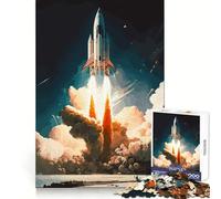Rocket Towards Galaxy Jigsaw Puzzles for Adults1000 Pieces Improve Memory Relax Mind Sharp Edge Art Collection Piece (50x75cm)