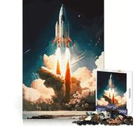 Rocket Towards Galaxy Jigsaw Puzzles for Adults1000 Pieces Improve Memory Relax Mind Sharp Edge Art Collection Piece (38x26cm)