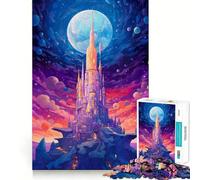 Rocket Towers Colorful Jigsaw Puzzles 1000 Pieces for Adults Memory Gain Anxiety Relief Design Assembly Artistic Gift (50x75cm)