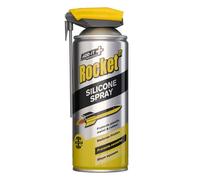 Rocket TT Silicone Spray 400 ml - Protects Plastic, Metal & Rubber, Stops Squeaks, Reduces Friction, Prevents Corrosion, Water-Resistant Lubricant for Home & Automotive