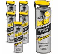 Rocket TT Super Tube Lubricant Spray 450ml 6 Pack| Rust Remover & Anti-Corrosion Maintenance Spra for Seized Bolts,Tools, Bikes & Garden Equipment|Water-Resistant Protective Coating