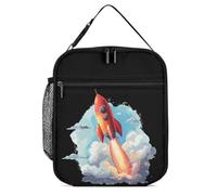 Rocket Up Lunch Bag Insulated Bento Box Tote Bags Portable Lunchbag for Women Men Work Picnic