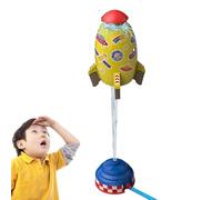 Rocket Water Sprinkler for Kids, 360 Rotating Space Rocket Sprinkler with 3mHose, Rocket Water Pressure Lift Sprinkler Toy, Fun Interaction Water Spray Toys for Summer Lawn Garden Backyard