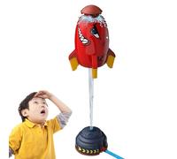 Rocket Water Sprinkler for Kids, 360 Rotating Space Rocket Sprinkler with 3mHose, Rocket Water Pressure Lift Sprinkler Toy, Fun Interaction Water Spray Toys for Summer Lawn Garden Backyard