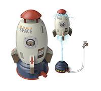 Rocket Water Sprinkler for Kids - Hydraulic Launch & Spin Outdoor Toy, STEM Water Pressure Play Set for Summer Fun