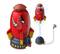 Rocket Water Sprinkler for Kids - Hydraulic Launch & Spin Outdoor Toy, STEM Water Pressure Play Set for Summer Fun