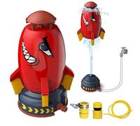 Rocket Water Sprinkler for Kids with 3M Hose - Hydraulic Launch, Spin & STEM Water Pressure Toy for Backyard Summer Play