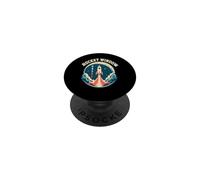 Rocket Window Space Launch Retro PopSockets Adhesive PopGrip